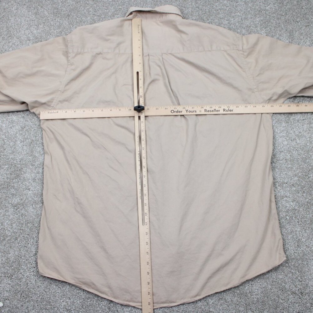 Brooks Brothers Sport Shirt Mens Large Beige Cotton Long Sleeve Button Down - Picture 9 of 12